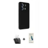 MARSİLYAN™- Redmi Note 13 Pro 5G Kılıf Akış Asil Koleksiyonu - Şeffaf Pasifik Cam Ekran Koruyucu + Kamera Lens Koruma Cam - SF