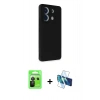 MARSİLYAN™- Redmi Note 13 Pro 5G Kılıf Akış Asil Koleksiyonu - Siyah 3D Antistatik Cam Ekran Koruyucu + Raze Metal Kamera Lens - SH