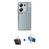 MARSİLYAN™- Redmi Note 13 Pro 5G Kılıf Akış Çizgi Koleksiyonu - Siyah 3D Antistatik Seramik Nano Ekran Koruyucu + Şeffaf Kamera Lens Koruma Cam