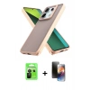MARSİLYAN™- Redmi Note 13 Pro 5G Kılıf Atlas Form - Siyah 3D Antistatik Mat Seramik Nano Ekran Koruyucu + Raze Metal Kamera Lens - SH