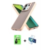 MARSİLYAN™- Redmi Note 13 Pro 5G Kılıf Atlas Form - Siyah 3D Antistatik Seramik Nano Ekran Koruyucu + Raze Metal Kamera Lens - SH