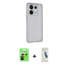 MARSİLYAN™- Redmi Note 13 Pro 5G Kılıf Atlas Minimal Prime - Şeffaf Pasifik Cam Ekran Koruyucu + Raze Metal Kamera Lens - GS