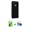 MARSİLYAN™- Redmi Note 13 Pro 5G Kılıf Atlas Minimal Prime - Siyah 3D Antistatik Cam Ekran Koruyucu + Raze Metal Kamera Lens - GS