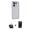 MARSİLYAN™- Redmi Note 13 Pro 5G Kılıf Atlas Minimal Prime - Siyah 3D Antistatik Hayalet Cam Ekran Koruyucu + Kamera Lens Koruma Cam - SF