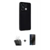 MARSİLYAN™- Redmi Note 13 Pro 5G Kılıf Atlas Minimal Prime - Siyah 3D Antistatik Hayalet Cam Ekran Koruyucu + Kamera Lens Koruma Cam - SF