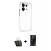 MARSİLYAN™- Redmi Note 13 Pro 5G Kılıf Atlas Minimal Prime - Siyah 3D Antistatik Hayalet Cam Ekran Koruyucu + Kamera Lens Koruma Cam - SF