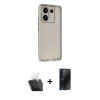 MARSİLYAN™- Redmi Note 13 Pro 5G Kılıf Atlas Minimal Prime - Siyah 3D Antistatik Hayalet Cam Ekran Koruyucu + Kamera Lens Koruma Cam - SF