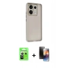 MARSİLYAN™- Redmi Note 13 Pro 5G Kılıf Atlas Minimal Prime - Siyah 3D Antistatik Mat Seramik Nano Ekran Koruyucu + Raze Metal Kamera Lens - GS