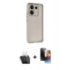 MARSİLYAN™- Redmi Note 13 Pro 5G Kılıf Atlas Minimal Prime - Siyah 3D Antistatik Mat Seramik Nano Ekran Koruyucu + Kamera Lens Koruma Cam - SF