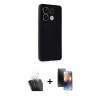 MARSİLYAN™- Redmi Note 13 Pro 5G Kılıf Atlas Minimal Prime - Siyah 3D Antistatik Mat Seramik Nano Ekran Koruyucu + Kamera Lens Koruma Cam - SF