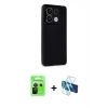 MARSİLYAN™- Redmi Note 13 Pro 5G Kılıf Atlas Minimal Prime - Siyah 3D Antistatik Seramik Nano Ekran Koruyucu + Raze Metal Kamera Lens - SH