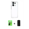 MARSİLYAN™- Redmi Note 13 Pro 5G Kılıf Atlas Minimal Prime - Siyah 6D Antistatik Mat Seramik Hayalet Nano Ekran Koruyucu + Raze Metal Kamera Lens - SH