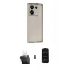 MARSİLYAN™- Redmi Note 13 Pro 5G Kılıf Atlas Minimal Prime - Siyah 6D Antistatik Mat Seramik Hayalet Nano Ekran Koruyucu + Kamera Lens Koruma Cam - SF