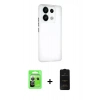 MARSİLYAN™- Redmi Note 13 Pro 5G Kılıf Atlas Minimal Prime - Siyah 6D Antistatik Mat Seramik Hayalet Nano Ekran Koruyucu + Raze Metal Kamera Lens - GS