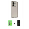 MARSİLYAN™- Redmi Note 13 Pro 5G Kılıf Atlas Minimal Prime - Siyah 6D Antistatik Mat Seramik Hayalet Nano Ekran Koruyucu + Raze Metal Kamera Lens - GS