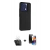 MARSİLYAN™- Redmi Note 13 Pro 5G Kılıf Çekirdek Klasik - Siyah 3D Antistatik Mat Seramik Nano Ekran Koruyucu + Kamera Lens Koruma Cam - SF