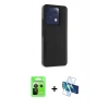 MARSİLYAN™- Redmi Note 13 Pro 5G Kılıf Çekirdek Klasik - Siyah 3D Antistatik Seramik Nano Ekran Koruyucu + Raze Metal Kamera Lens - SH