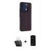 MARSİLYAN™- Redmi Note 13 Pro 5G Kılıf Çekirdek Klasik - Siyah 6D Antistatik Mat Seramik Hayalet Nano Ekran Koruyucu + Kamera Lens Koruma Cam - SF
