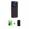 MARSİLYAN™- Redmi Note 13 Pro 5G Kılıf Çekirdek Klasik - Siyah 6D Antistatik Mat Seramik Hayalet Nano Ekran Koruyucu + Raze Metal Kamera Lens - SH