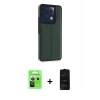 MARSİLYAN™- Redmi Note 13 Pro 5G Kılıf Çekirdek Klasik - Siyah 6D Antistatik Mat Seramik Hayalet Nano Ekran Koruyucu + Raze Metal Kamera Lens - GS