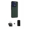 MARSİLYAN™- Redmi Note 13 Pro 5G Kılıf Çekirdek Klasik - Siyah 6D Antistatik Mat Seramik Hayalet Nano Ekran Koruyucu + Kamera Lens Koruma Cam - SF