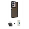 MARSİLYAN™- Redmi Note 13 Pro 5G Kılıf Eksen Işık - Şeffaf Pasifik Cam Ekran Koruyucu + Kamera Lens Koruma Cam - SF