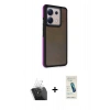 MARSİLYAN™- Redmi Note 13 Pro 5G Kılıf Eksen Işık - Şeffaf Pasifik Cam Ekran Koruyucu + Kamera Lens Koruma Cam - SF