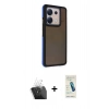 MARSİLYAN™- Redmi Note 13 Pro 5G Kılıf Eksen Işık - Şeffaf Pasifik Cam Ekran Koruyucu + Kamera Lens Koruma Cam - SF