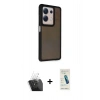 MARSİLYAN™- Redmi Note 13 Pro 5G Kılıf Eksen Işık - Şeffaf Pasifik Cam Ekran Koruyucu + Kamera Lens Koruma Cam - SF