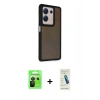 MARSİLYAN™- Redmi Note 13 Pro 5G Kılıf Eksen Işık - Şeffaf Pasifik Cam Ekran Koruyucu + Raze Metal Kamera Lens - SH
