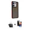 MARSİLYAN™- Redmi Note 13 Pro 5G Kılıf Eksen Işık - Siyah 3D Antistatik Mat Seramik Nano Ekran Koruyucu + Kamera Lens Koruma Cam - SF