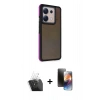 MARSİLYAN™- Redmi Note 13 Pro 5G Kılıf Eksen Işık - Siyah 3D Antistatik Mat Seramik Nano Ekran Koruyucu + Kamera Lens Koruma Cam - SF