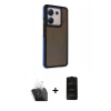 MARSİLYAN™- Redmi Note 13 Pro 5G Kılıf Eksen Işık - Siyah 6D Antistatik Mat Seramik Hayalet Nano Ekran Koruyucu + Kamera Lens Koruma Cam - SF