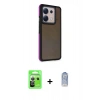 MARSİLYAN™- Redmi Note 13 Pro 5G Kılıf Eksen Işık - Siyah Joko Magic 5D Cam + Raze Metal Kamera Lens - GS