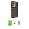 MARSİLYAN™- Redmi Note 13 Pro 5G Kılıf Eksen Işık - Siyah Joko Magic 5D Cam + Raze Metal Kamera Lens - GS