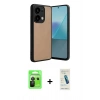 MARSİLYAN™- Redmi Note 13 Pro 5G Kılıf Kıvılcım Işık Serisi - Şeffaf Pasifik Cam Ekran Koruyucu + Raze Metal Kamera Lens - SH