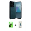 MARSİLYAN™- Redmi Note 13 Pro 5G Kılıf Kıvılcım Işık Serisi - Şeffaf Pasifik Cam Ekran Koruyucu + Raze Metal Kamera Lens - SH