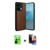 MARSİLYAN™- Redmi Note 13 Pro 5G Kılıf Kıvılcım Işık Serisi - Siyah 3D Antistatik Mat Seramik Nano Ekran Koruyucu + Raze Metal Kamera Lens - SH