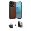MARSİLYAN™- Redmi Note 13 Pro 5G Kılıf Kıvılcım Işık Serisi - Siyah 3D Antistatik Mat Seramik Nano Ekran Koruyucu + Şeffaf Kamera Lens Koruma Cam