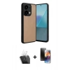 MARSİLYAN™- Redmi Note 13 Pro 5G Kılıf Kıvılcım Işık Serisi - Siyah 3D Antistatik Mat Seramik Nano Ekran Koruyucu + Şeffaf Kamera Lens Koruma Cam