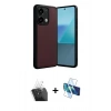 MARSİLYAN™- Redmi Note 13 Pro 5G Kılıf Kıvılcım Işık Serisi - Siyah 3D Antistatik Seramik Nano Ekran Koruyucu + Kamera Lens Koruma Cam - SF