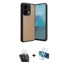 MARSİLYAN™- Redmi Note 13 Pro 5G Kılıf Kıvılcım Işık Serisi - Siyah 3D Antistatik Seramik Nano Ekran Koruyucu + Kamera Lens Koruma Cam - SF