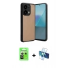 MARSİLYAN™- Redmi Note 13 Pro 5G Kılıf Kıvılcım Işık Serisi - Siyah 3D Antistatik Seramik Nano Ekran Koruyucu + Raze Metal Kamera Lens - GS