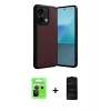 MARSİLYAN™- Redmi Note 13 Pro 5G Kılıf Kıvılcım Işık Serisi - Siyah 6D Antistatik Mat Seramik Hayalet Nano Ekran Koruyucu + Raze Metal Kamera Lens - SH