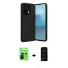 MARSİLYAN™- Redmi Note 13 Pro 5G Kılıf Kıvılcım Işık Serisi - Siyah 6D Antistatik Mat Seramik Hayalet Nano Ekran Koruyucu + Raze Metal Kamera Lens - SH