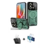 MARSİLYAN™- Redmi Note 13 Pro 5G Kılıf Kıvılcım Modern Serisi - Siyah 3D Antistatik Cam Ekran Koruyucu + Kamera Lens Koruma Cam - SF
