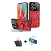 MARSİLYAN™- Redmi Note 13 Pro 5G Kılıf Kıvılcım Modern Serisi - Siyah 3D Antistatik Cam Ekran Koruyucu + Kamera Lens Koruma Cam - SF