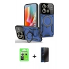 MARSİLYAN™- Redmi Note 13 Pro 5G Kılıf Kıvılcım Modern Serisi - Siyah 3D Antistatik Hayalet Cam Ekran Koruyucu + Raze Metal Kamera Lens - GS
