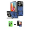 MARSİLYAN™- Redmi Note 13 Pro 5G Kılıf Kıvılcım Modern Serisi - Siyah 3D Antistatik Mat Seramik Nano Ekran Koruyucu + Raze Metal Kamera Lens - GS