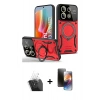 MARSİLYAN™- Redmi Note 13 Pro 5G Kılıf Kıvılcım Modern Serisi - Siyah 3D Antistatik Mat Seramik Nano Ekran Koruyucu + Kamera Lens Koruma Cam - SF